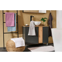 KÉZTÖRLŐ 50/90 cm ezüstszínű  - ezüstszínű, Basics, textil (50/90cm) - Boxxx