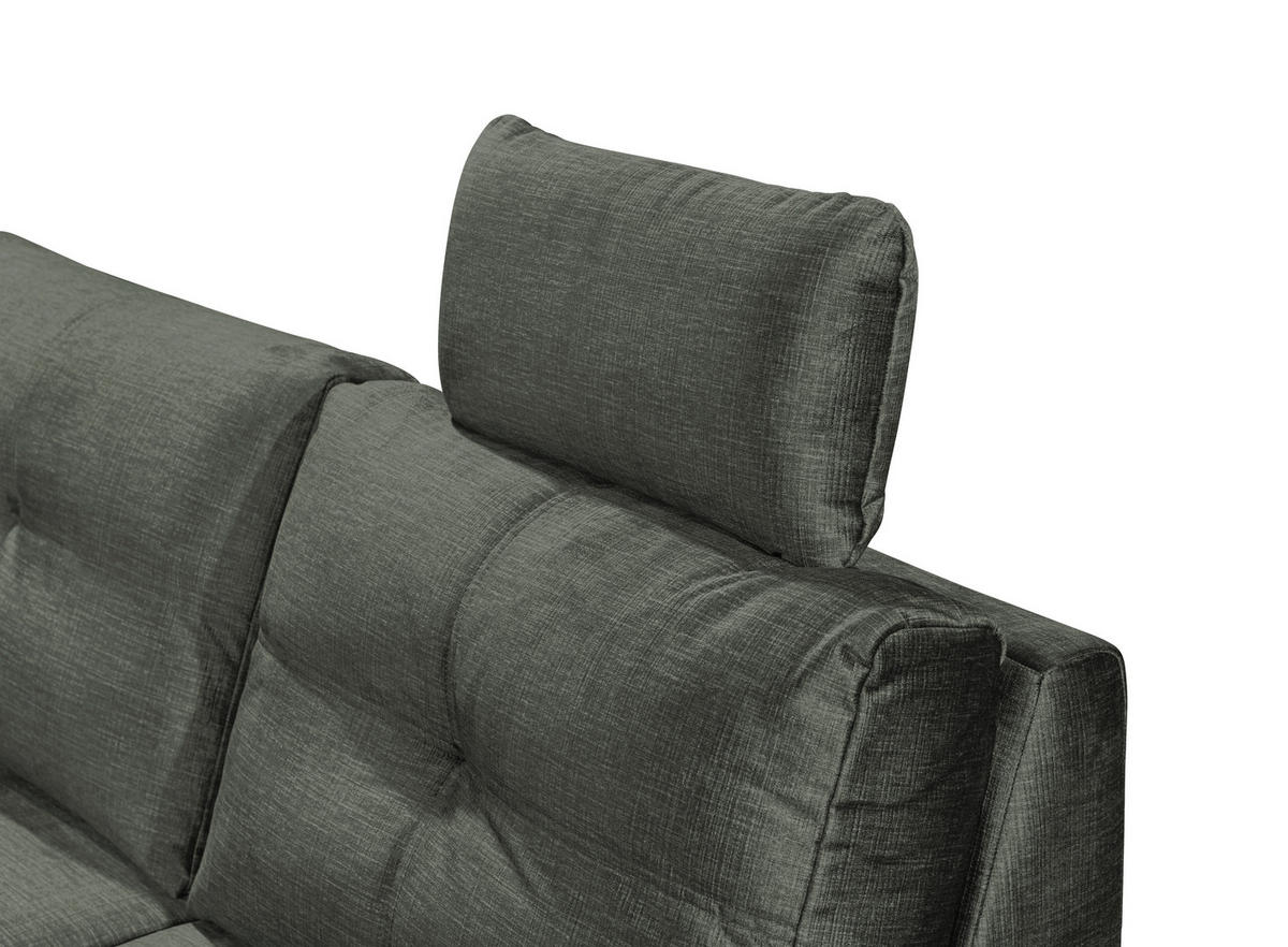 WOHNLANDSCHAFT in Mikrovelours Dunkelgrün  - Dunkelgrün/Schwarz, KONVENTIONELL, Kunststoff/Textil (217/334/127cm) - Carryhome
