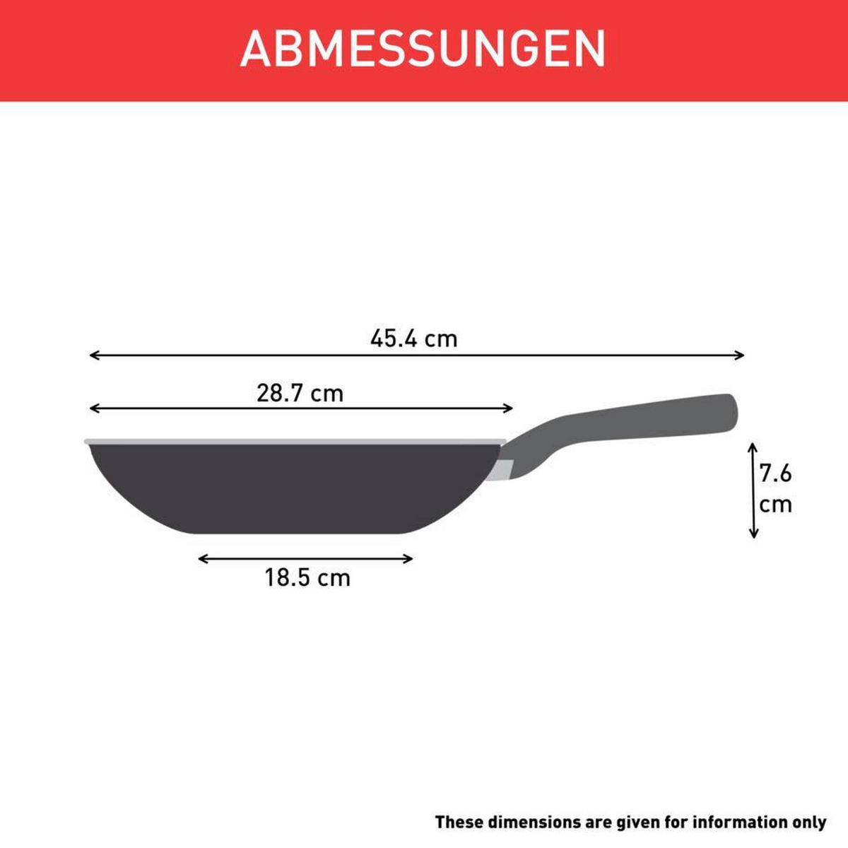 BRATPFANNE TEFAL Start Easy Titanium Antihaftbeschichtung 28 cm  - Schwarz, Basics, Metall (28cm) - Tefal