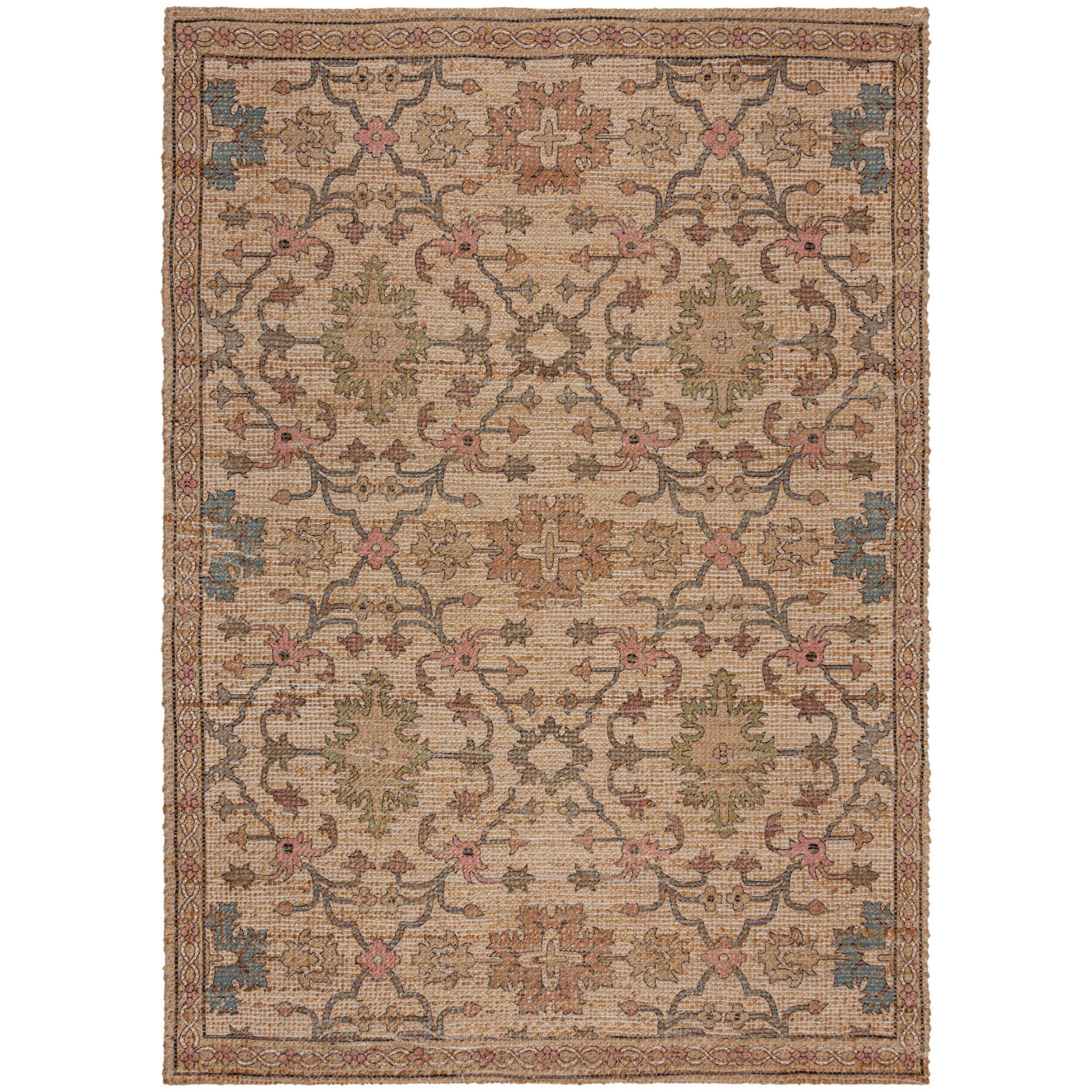 Flair Rugs Handwebteppich Grün, Rosa 200x290 cm