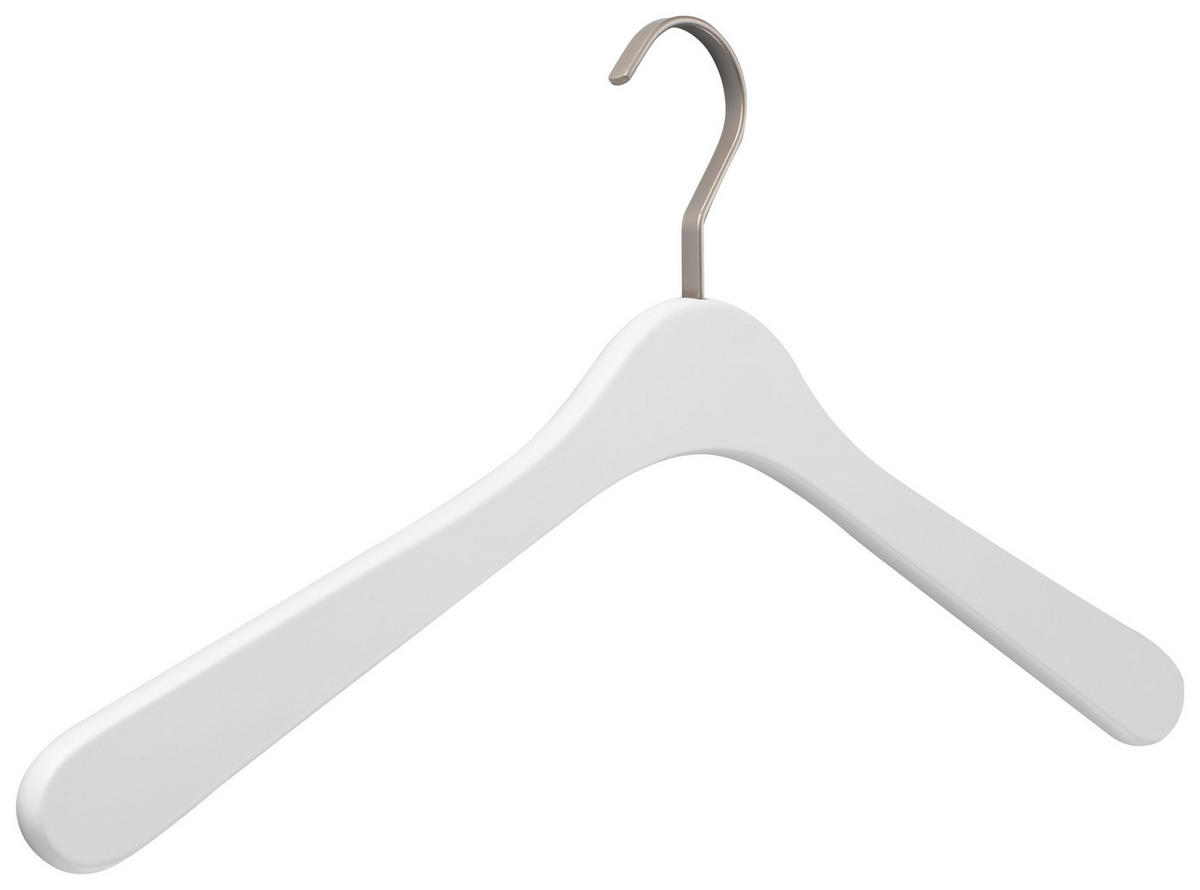 ŠATNÍ RAMÍNKO - bílá, Design, kov/dřevo (45cm)