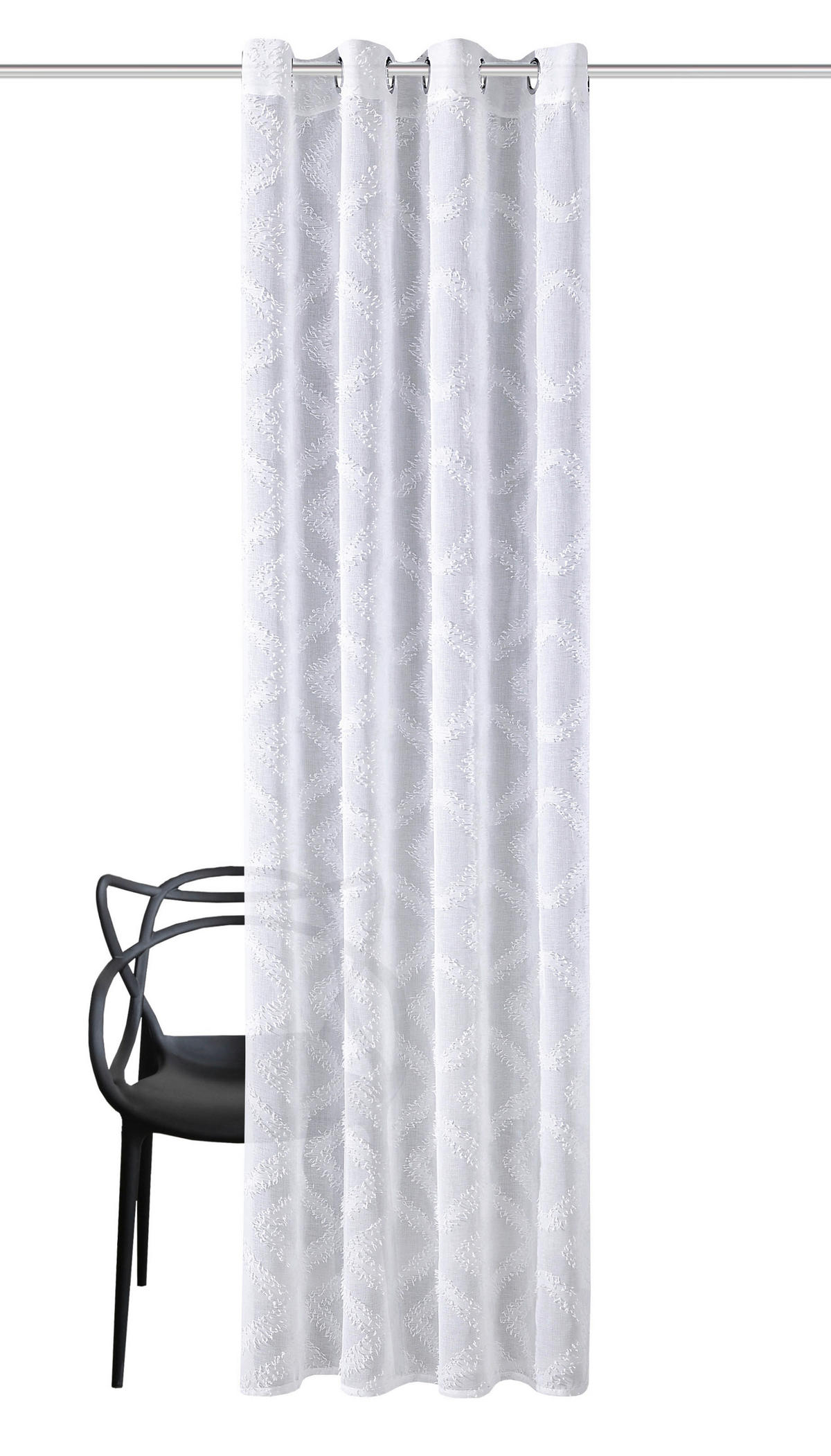 ÖSENSCHAL MAUI halbtransparent 140/245 cm   - Weiß, Basics, Textil (140/245cm)