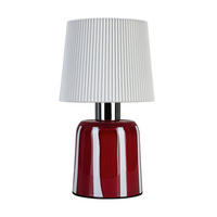 BORDSLAMPA 12/22 cm   - vit/röd, Lifestyle, metall/glas (12/22cm) - Novel
