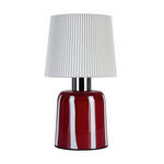 TISCHLEUCHTE 12/22 cm  - Rot/Weiß, LIFESTYLE, Glas/Kunststoff (12/22cm) - Novel
