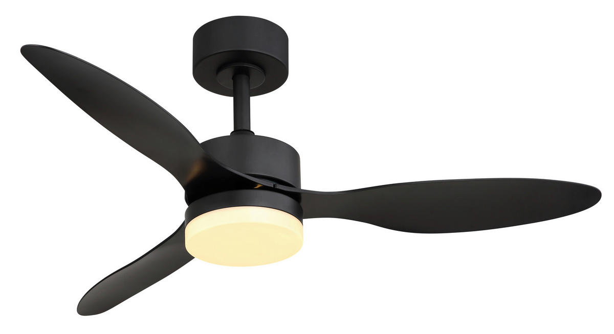 STROPNÍ VENTILÁTOR, 106/40,5 cm  - bílá/černá, Konvenční, kov/plast (106/40,5cm)