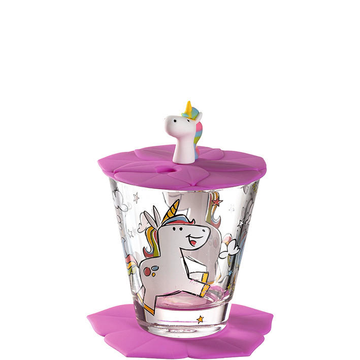 SKLENIČKA - bílá/pink, Trend, plast/sklo (120ml) - Leonardo