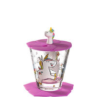 SKLENIČKA - bílá/pink, Trend, plast/sklo (120ml) - Leonardo