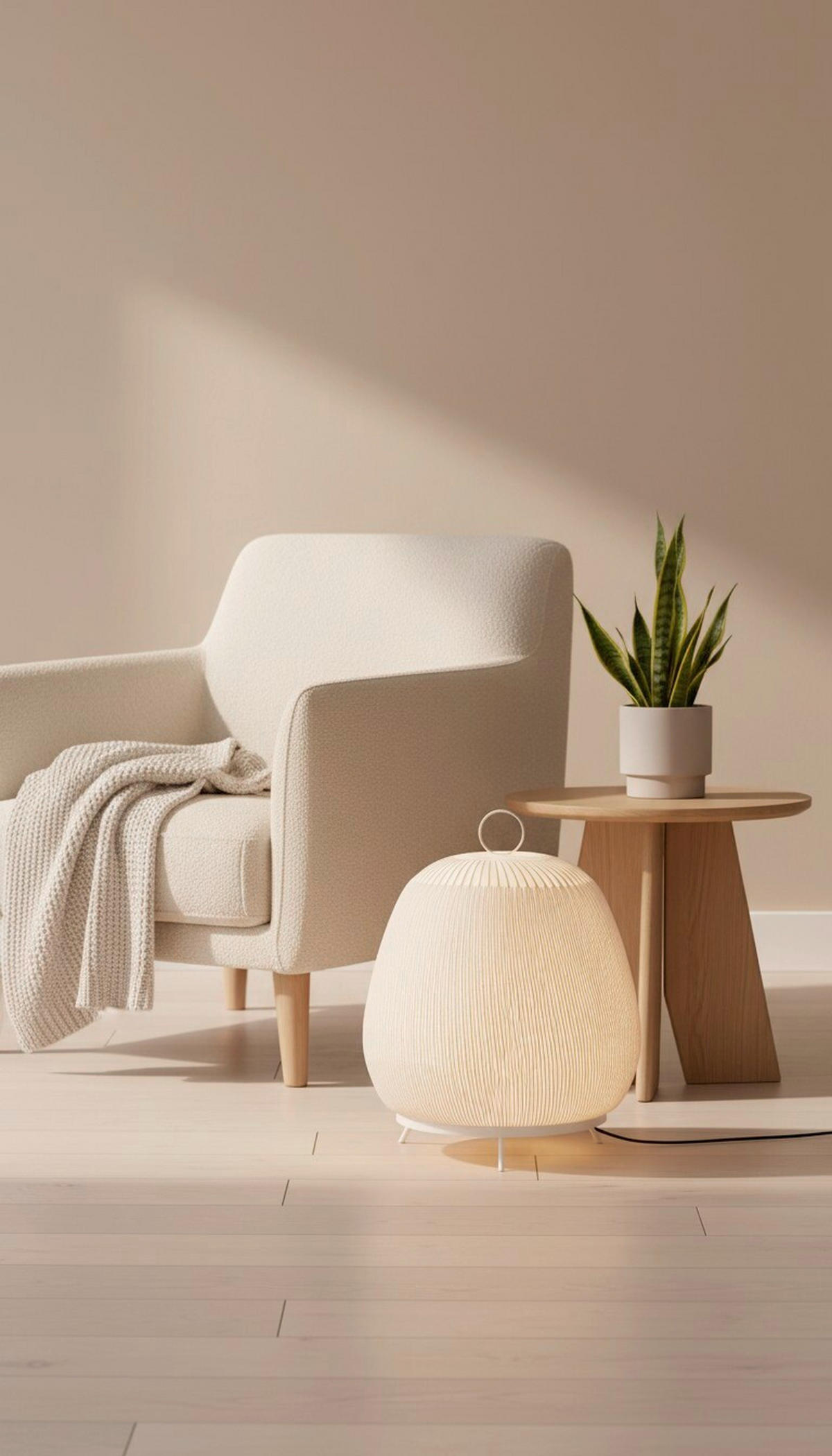 STEHLEUCHTE 45/54 cm  - Weiß, Trend, Kunststoff/Textil (45/54cm) - Collett's Monde