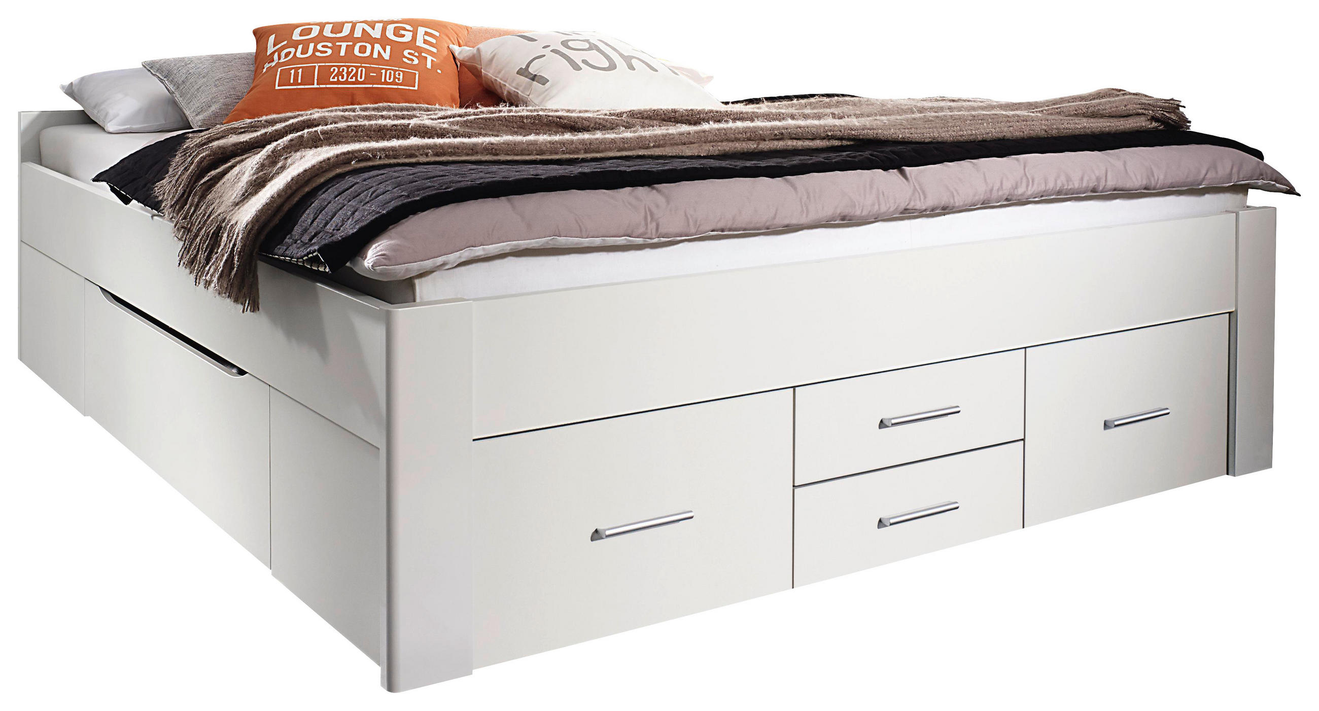 Rauch Möbel POSTEL S ÚLOŽNÝM PROSTOREM, 180/200 cm, bílá