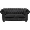 CHESTERFIELD-SOFA in Webstoff Dunkelgrau  - Wengefarben/Dunkelgrau, LIFESTYLE, Holz/Textil (180/76,5/96cm) - Landscape