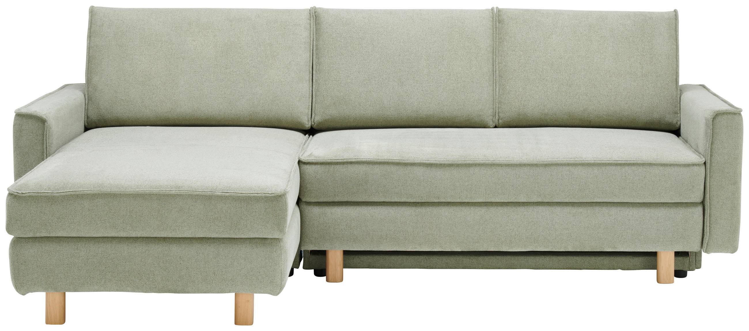 ECKSOFA Olivgrün Chenille  - Eichefarben/Olivgrün, KONVENTIONELL, Holz/Textil (170/237cm) - Sedda