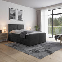 BOXSPRINGBETT 120/200 cm  in Schwarz  - Schwarz, Modern, Holz/Kunststoff (120/200cm) - MID.YOU