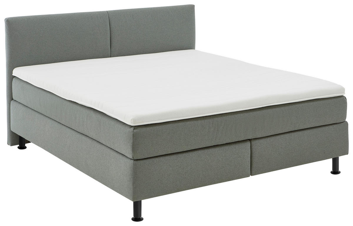 POSTELJA BOXSPRING   x  , žajbljevo zelena  - črna/žajbljevo zelena, Design, kovina (180/200cm) - Beldomo - Sleep