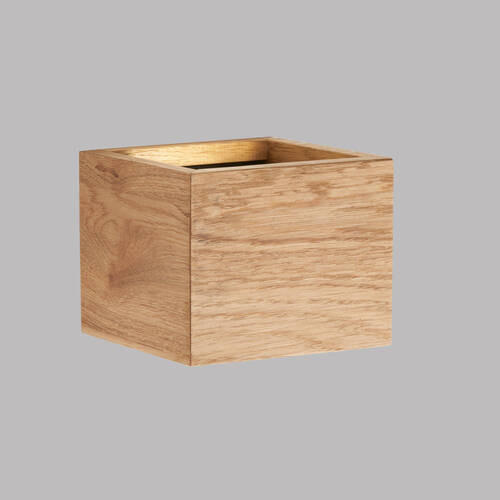LED-WANDLEUCHTE Shine-Wood 12,5/10/11,5 cm   - Schwarz, Natur, Holz/Metall (12,5/10/11,5cm) - Fischer & Honsel