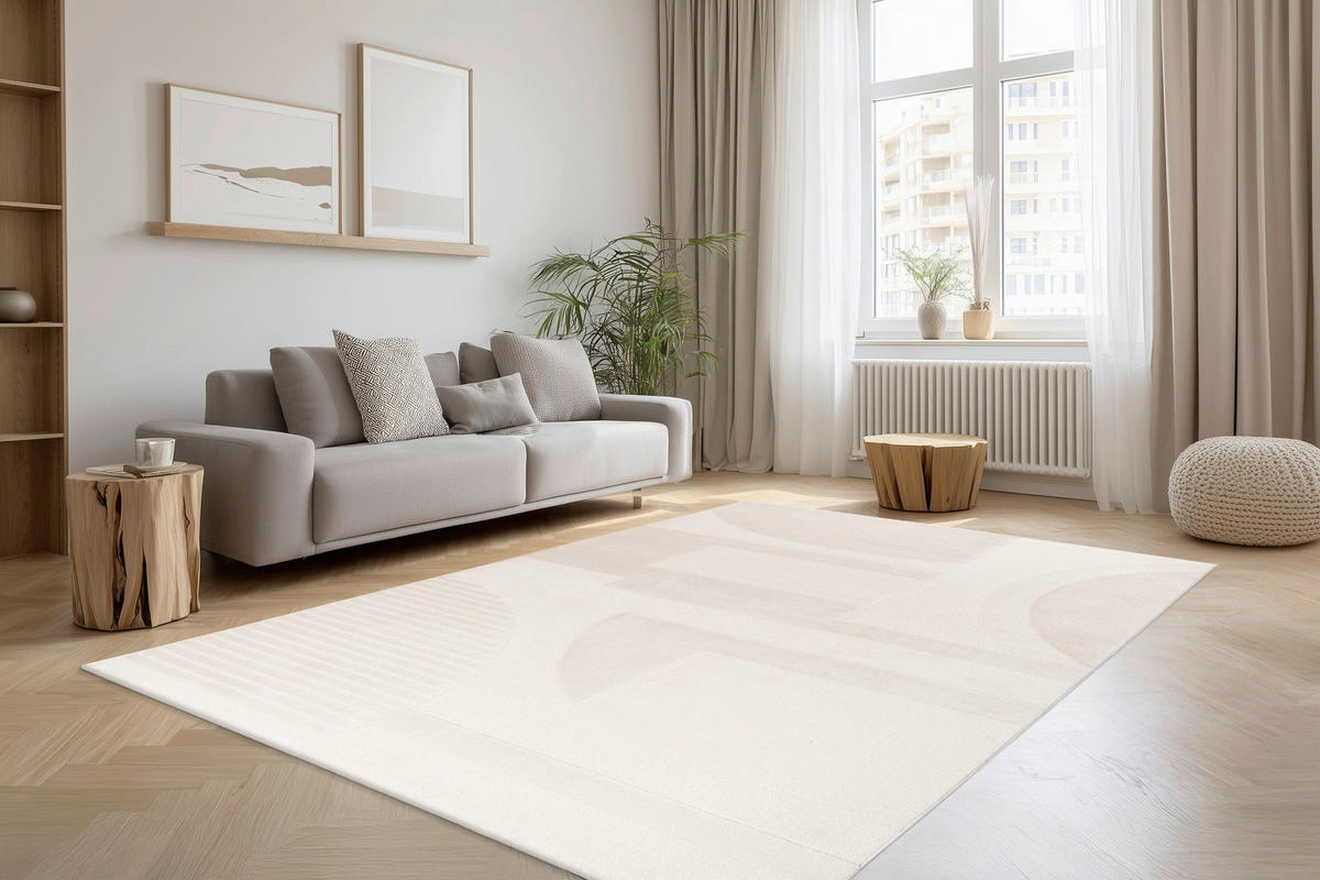 WEBTEPPICH 160/230 cm Bergamo Elfenbein  - Elfenbein, Design, Textil (160/230cm) - Batucci