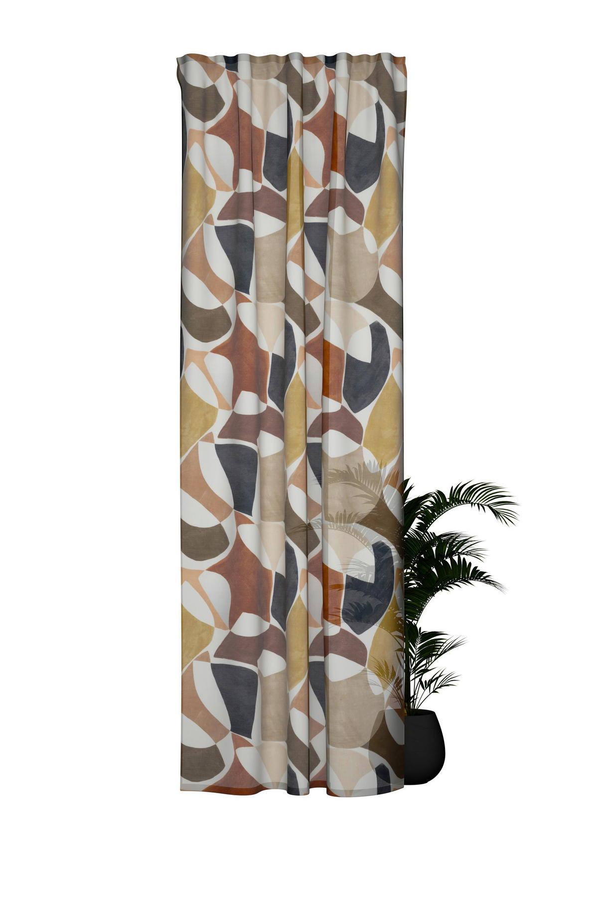 SCHLAUFENVORHANG halbtransparent  - Braun, Basics, Textil (140/245cm) - Fuggerhaus