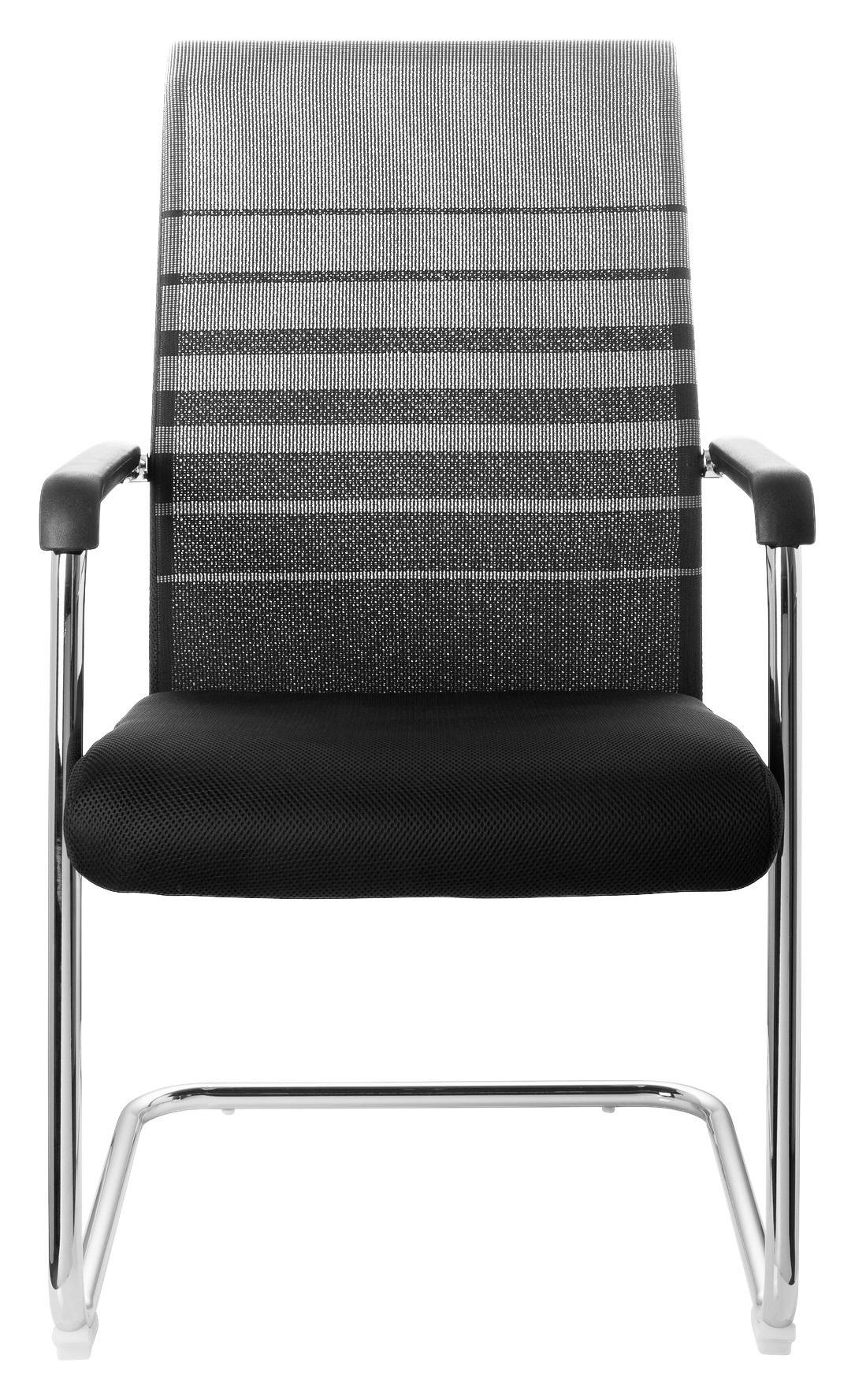 BESUCHERSTUHL Grau, Schwarz  - Chromfarben/Schwarz, MODERN, Kunststoff/Textil (57/104/55cm) - MID.YOU