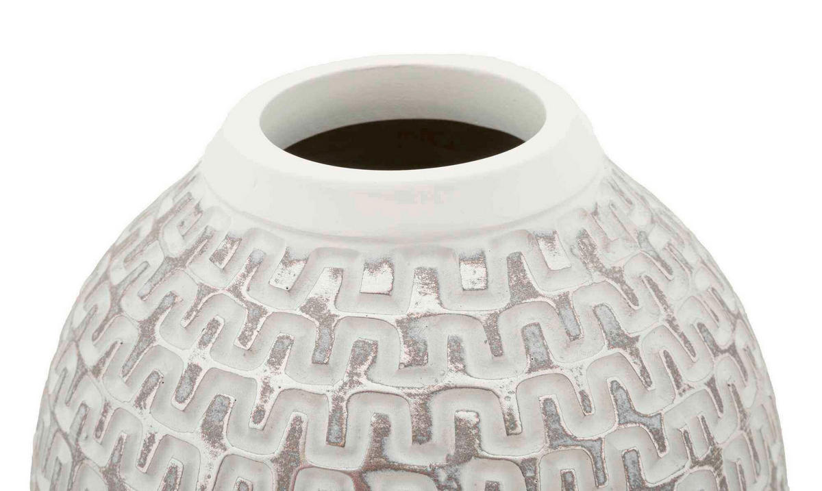 Vase Wave  - Goldfarben/Weiß, Basics, Kunststoff (19.5/34  /19.5cm)