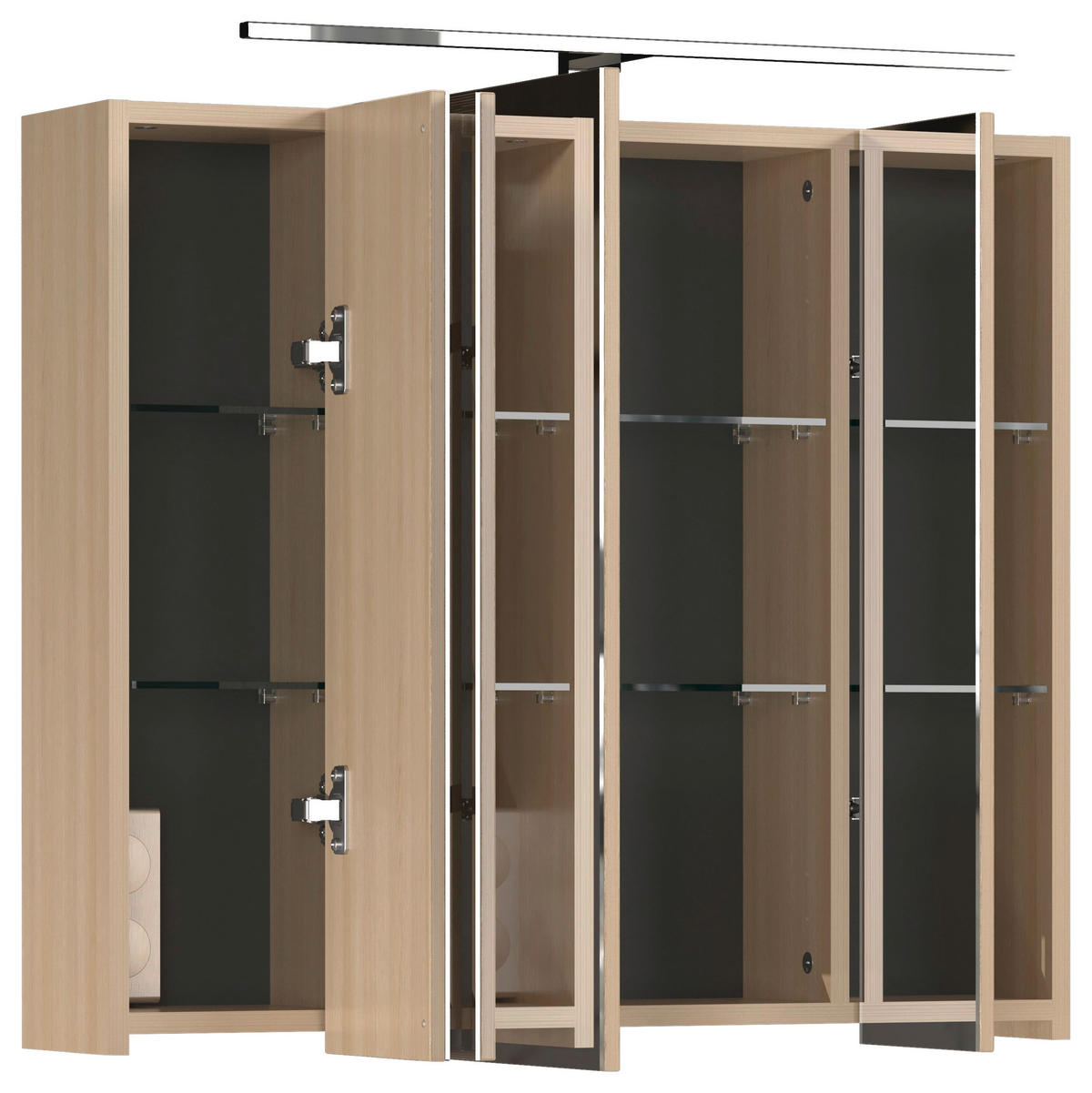 SPIEGELSCHRANK 76/71/23 cm  - Eichefarben, Modern, Glas/Holzwerkstoff (76/71/23cm) - Xora