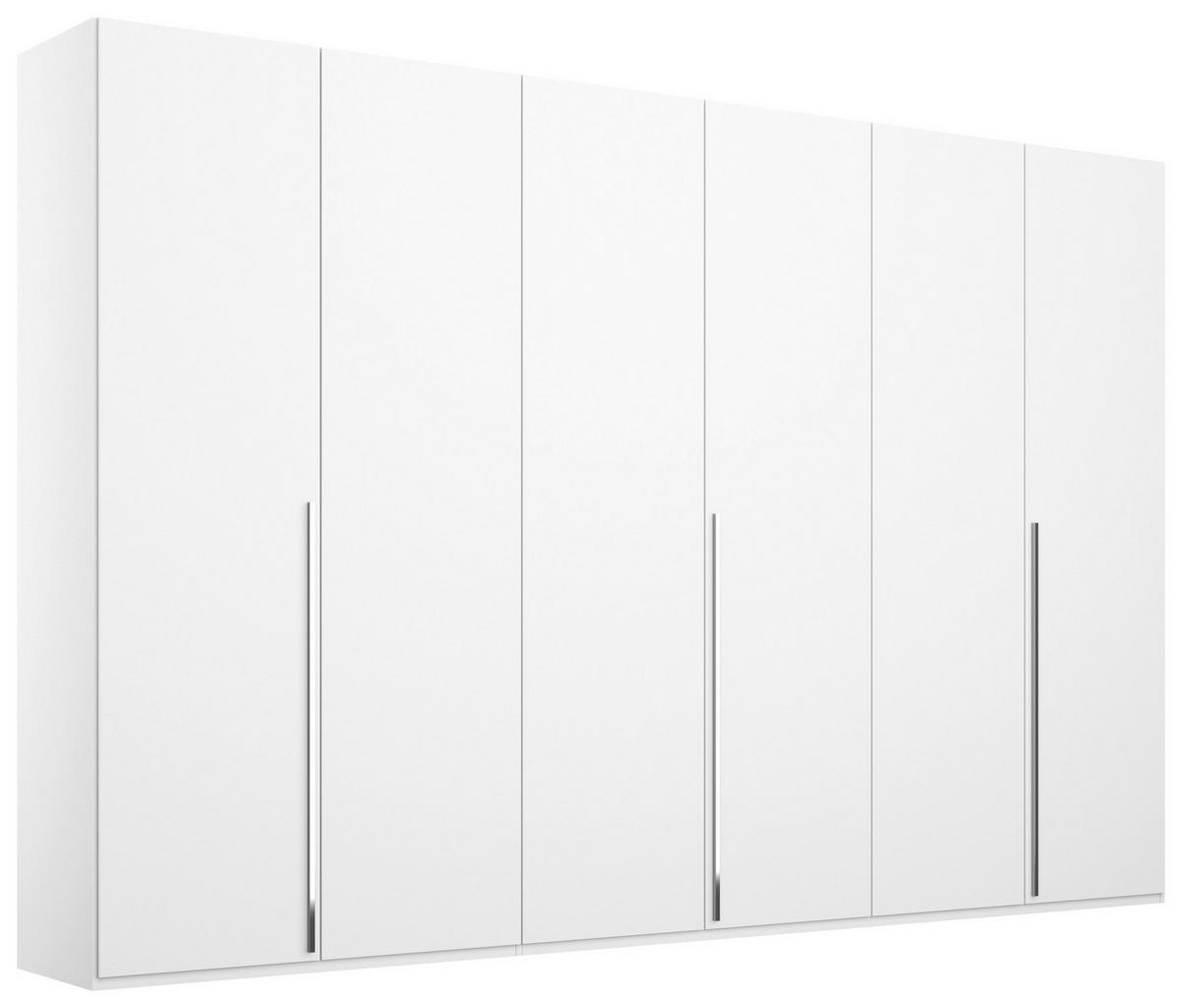 DREHTÜRENSCHRANK in Weiss  - Chromfarben/Weiss, Design, Holzwerkstoff/Metall (301/223/60cm) - home24