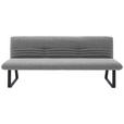SITZBANK 221/90/70 cm  in Dunkelgrau  - Dunkelgrau/Schwarz, Design, Textil/Metall (221/90/70cm) - Dieter Knoll