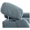 ECKSOFA Hellblau Mikrofaser  - Chromfarben/Hellblau, KONVENTIONELL, Textil/Metall (206/271cm) - Carryhome