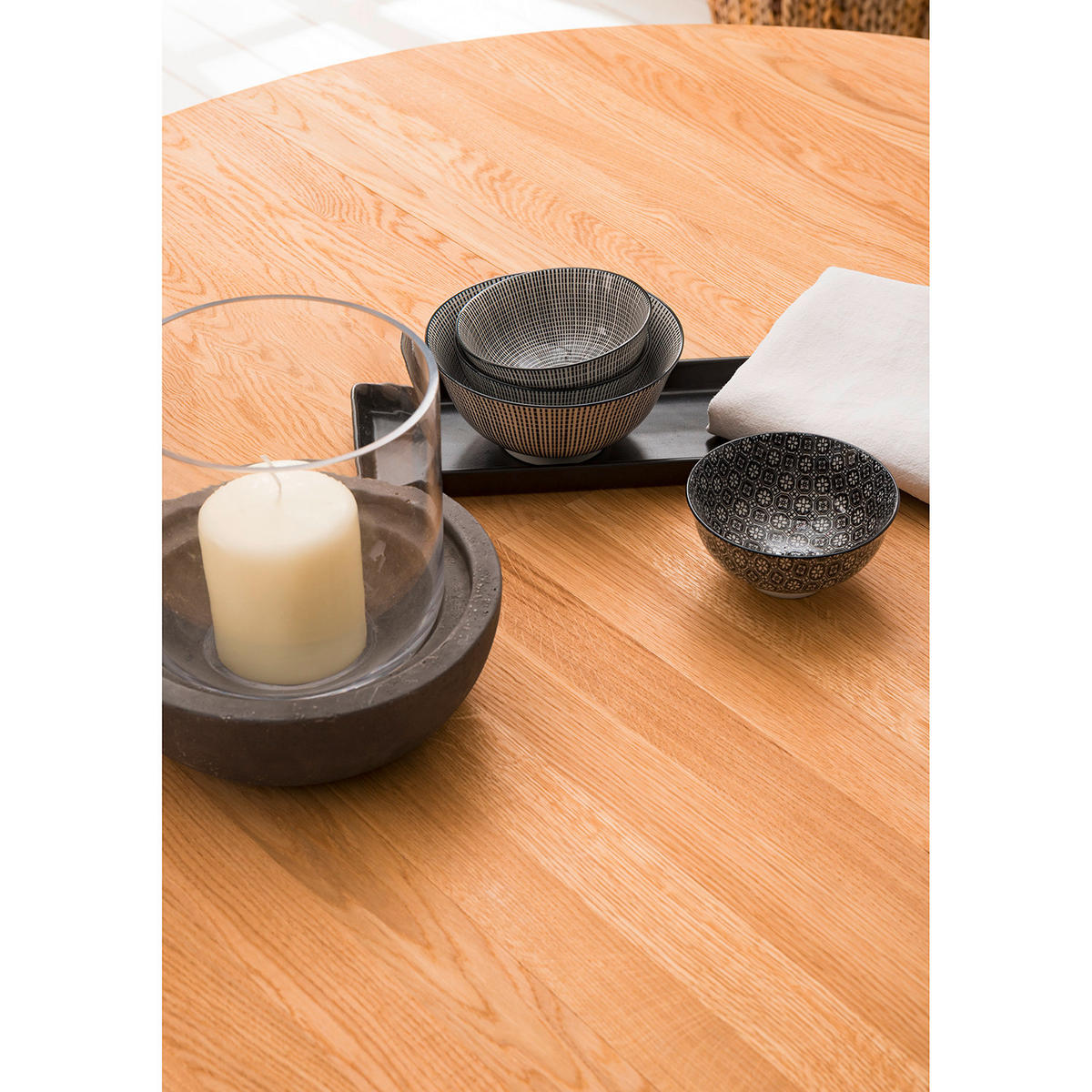 ESSTISCH in Holz 120-160/120/75 cm  - Wildeiche, Natur, Holz (120-160/120/75cm) - home24