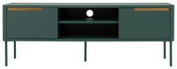 LOWBOARD Eichefarben, Dunkelgrün  - Dunkelgrün/Eichefarben, Design, Holz/Holzwerkstoff (141,5/51/39cm)