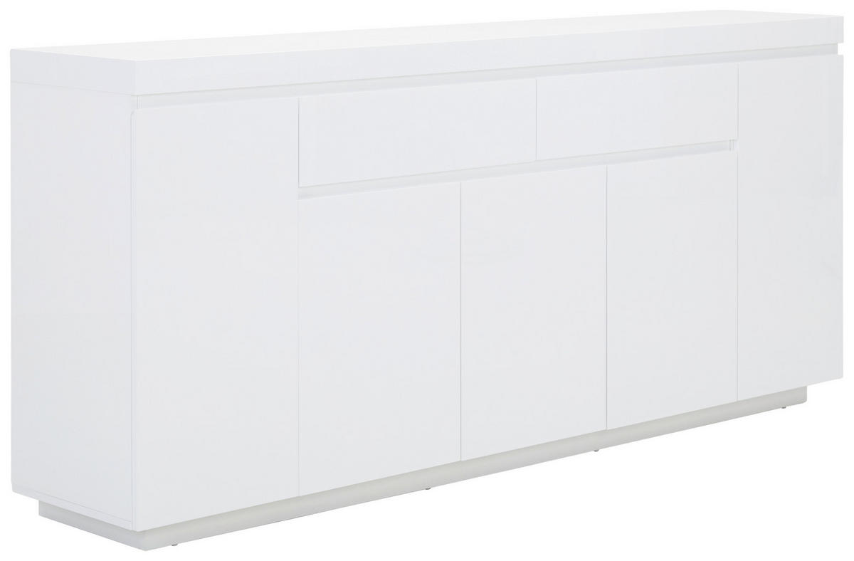 SIDEBOARD  in 200/89/40 cm  - Weiß Hochglanz, Design, Holzwerkstoff (200/89/40cm) - Xora