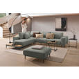 ECKSOFA  in Leinwand Graugrün  271/318 cm  - Schwarz/Graugrün, Design, Textil/Metall (271/318cm) - Belluti
