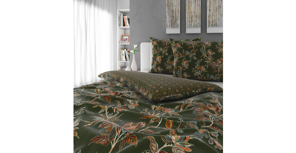 WENDEBETTWÄSCHE Satin 140/200 cm - Grün, KONVENTIONELL, Textil (140/200cm) - Esposa