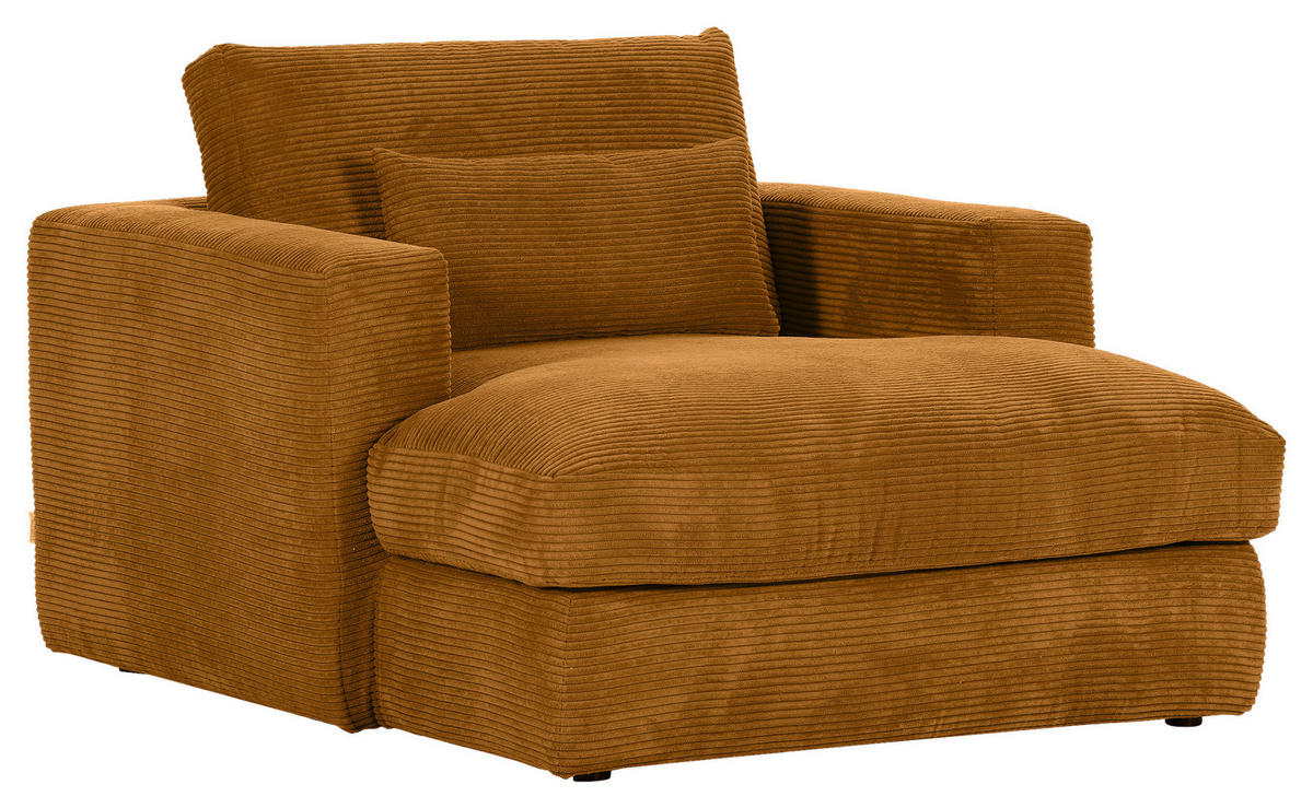 XXL-SESSEL - Bernsteinfarben/Schwarz, ROMANTIK / LANDHAUS, Kunststoff/Textil (120/67/140cm) - Landscape