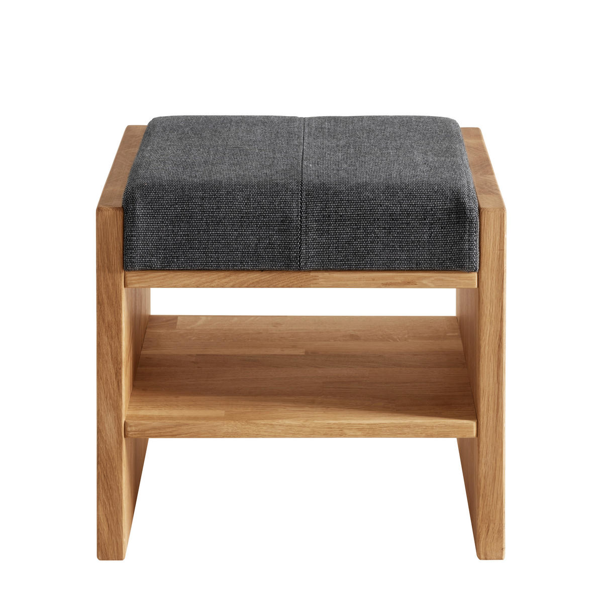 GARDEROBENBANK  in 44/40/35 cm  - Eichefarben/Grau, Natur, Holz/Textil (44/40/35cm) - Linea Natura