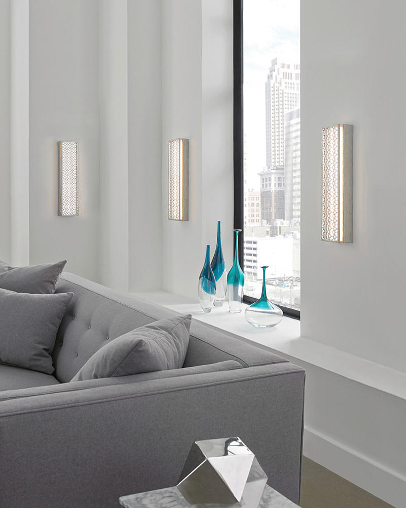 WANDLEUCHTE - Silberfarben, Konventionell, Metall (14.4/59.8/9.9cm) - Elstead Lighting