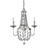KRONLEUCHTER 47/57.7 cm   - Nickelfarben, KONVENTIONELL, Glas/Metall (47/57.7cm) - Elstead Lighting