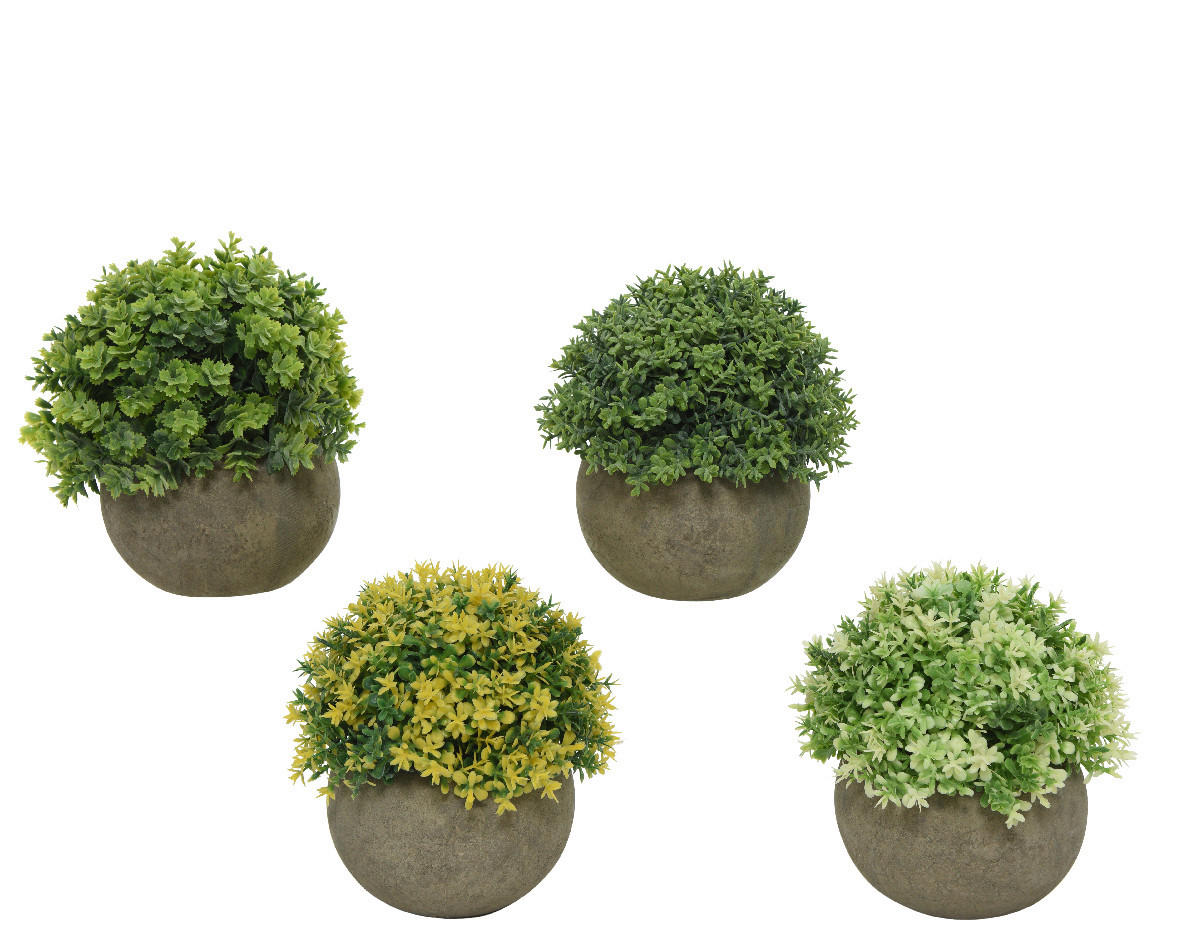 BILJKA UMJETNA - zelena, Basics, plastika (12/12cm)