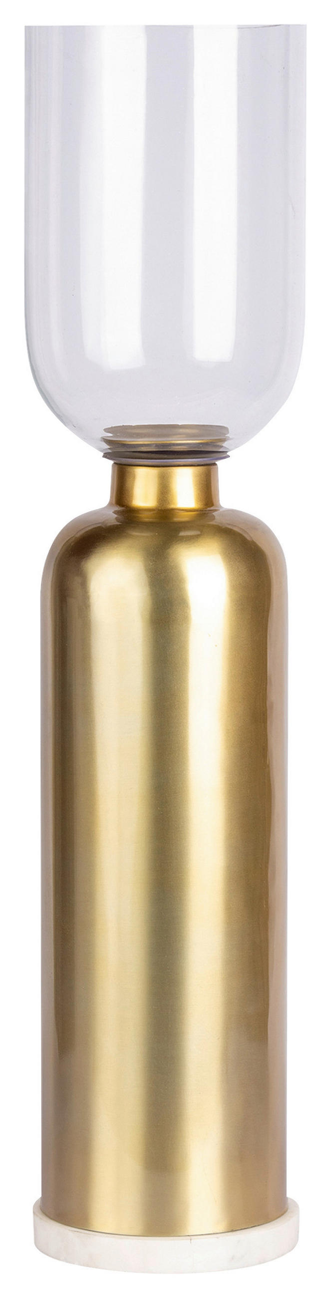 KERZENHALTER - Goldfarben, Trend, Glas/Stein (16/72,5/72.5cm) - Kayoom