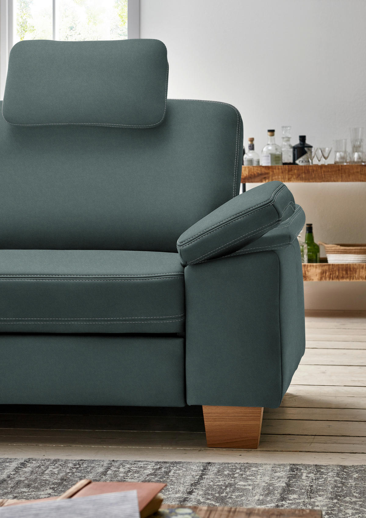 ECKSOFA  in Echtleder Opal  235/274 cm  - Eichefarben/Beige, KONVENTIONELL, Leder/Holzwerkstoff (235/274cm) - Beldomo Premium