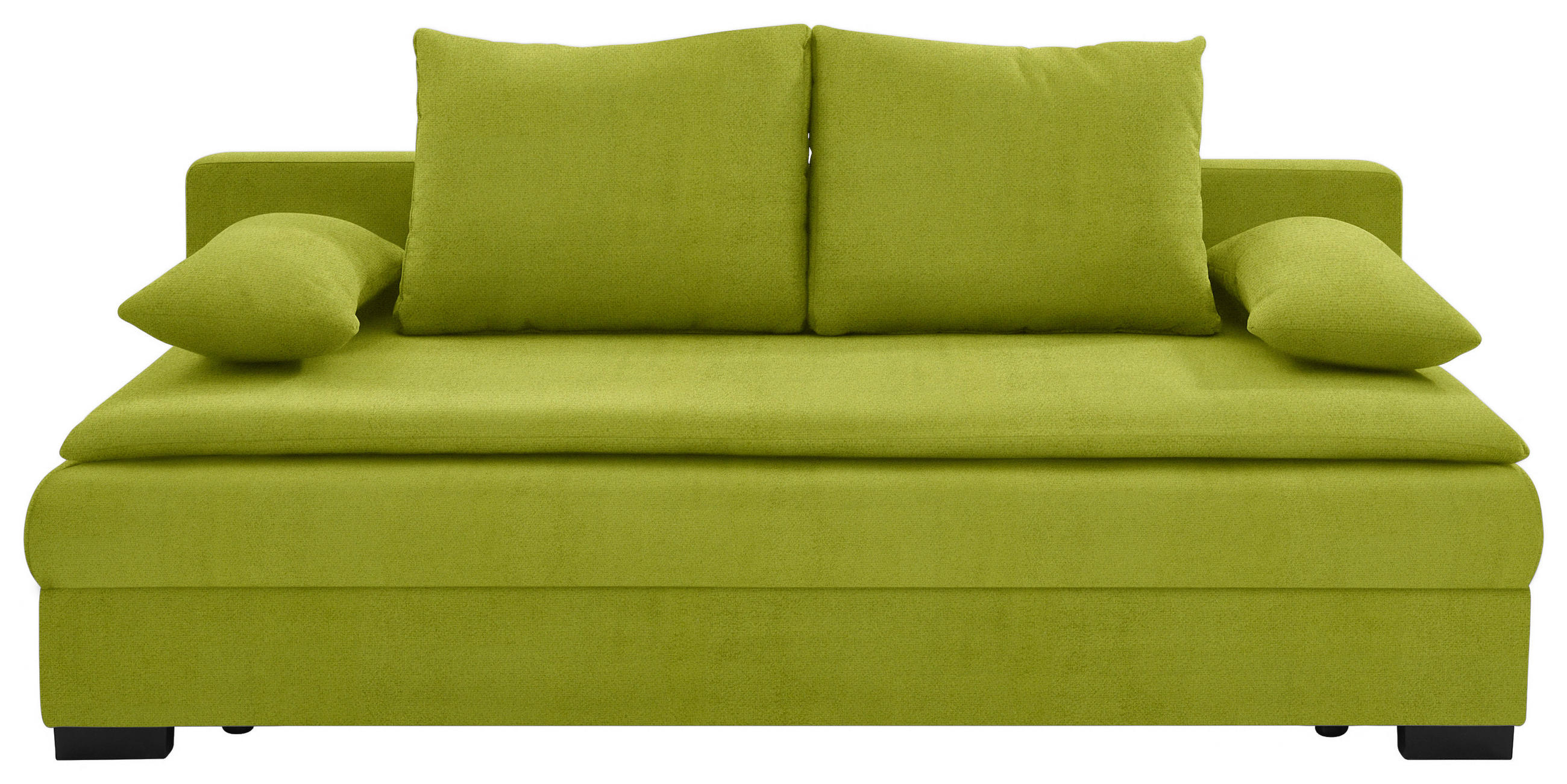 KANAPÉÁGY olívazöld  - olívazöld/fekete, Konventionell, műanyag/textil (207/94/90cm) - Venda