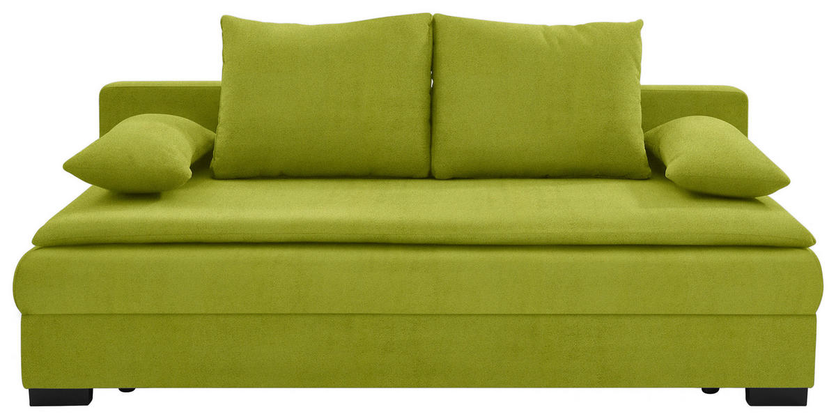 KANAPÉÁGY olívazöld  - olívazöld/fekete, Konventionell, műanyag/textil (207/94/90cm) - Venda