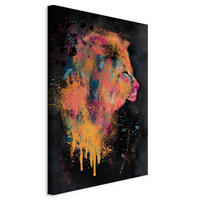 LEINWANDBILD Abstraktes, Tiere 60/90/1.2 cm  - Pink/Schwarz, Basics, Holz/Textil (60/90/1.2cm) - artgeist