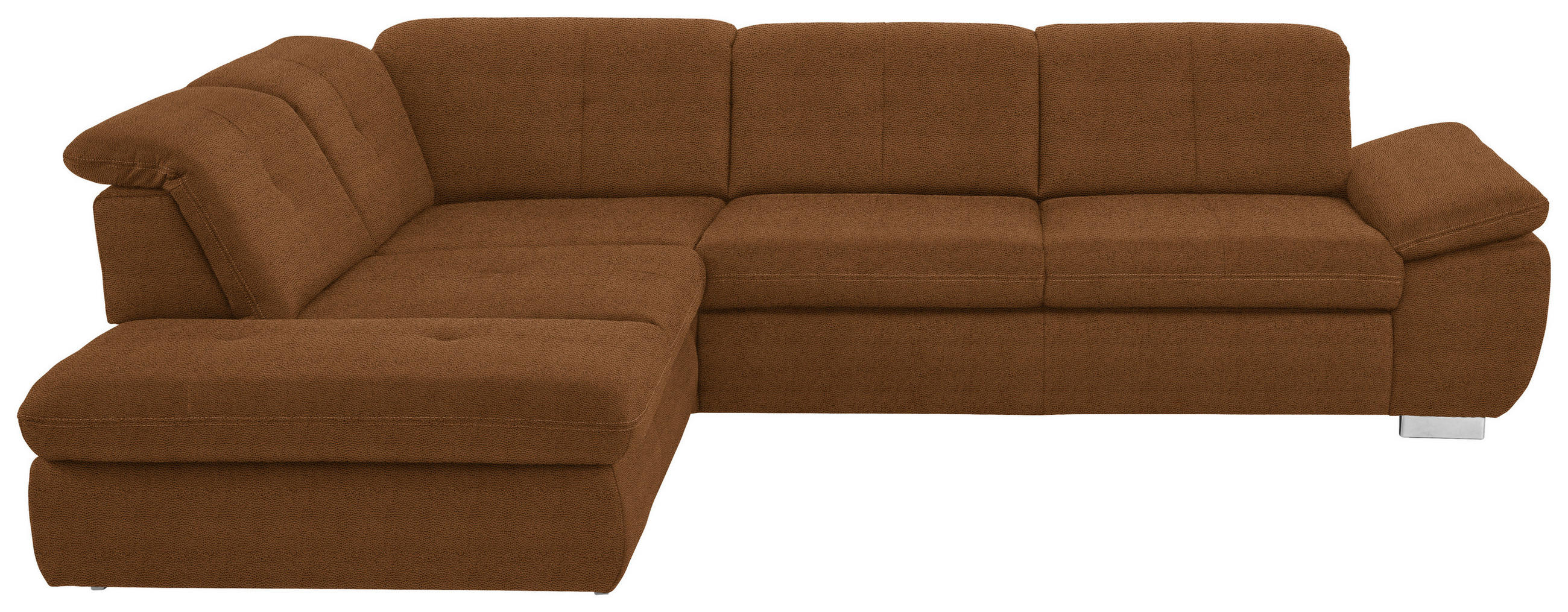 ECKSOFA Braun Mikrofaser - Braun, Design, Textil/Metall (260/318cm) - Beldomo Speed