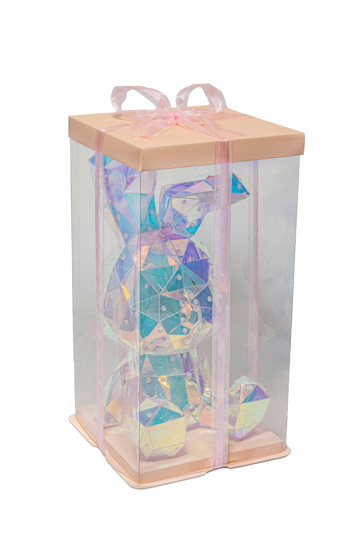 LED-DEKOLEUCHTE Hase 20/20/41 cm   - Transparent/Perlmutt, Design, Kunststoff (20/20/41cm) - Novel
