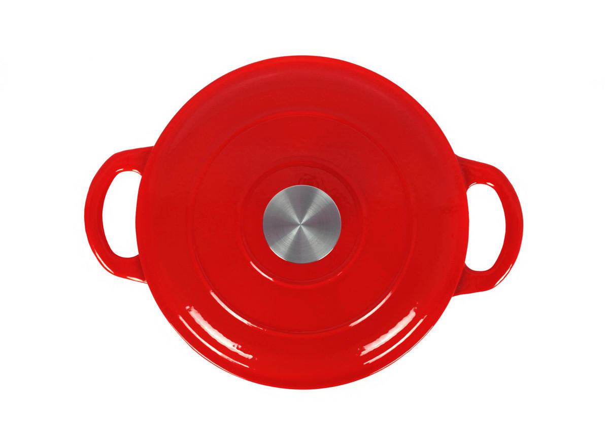 SCHMORTOPF 3,5 L  - Rot, Basics, Metall (22,5 cmcm) - Echtwerk