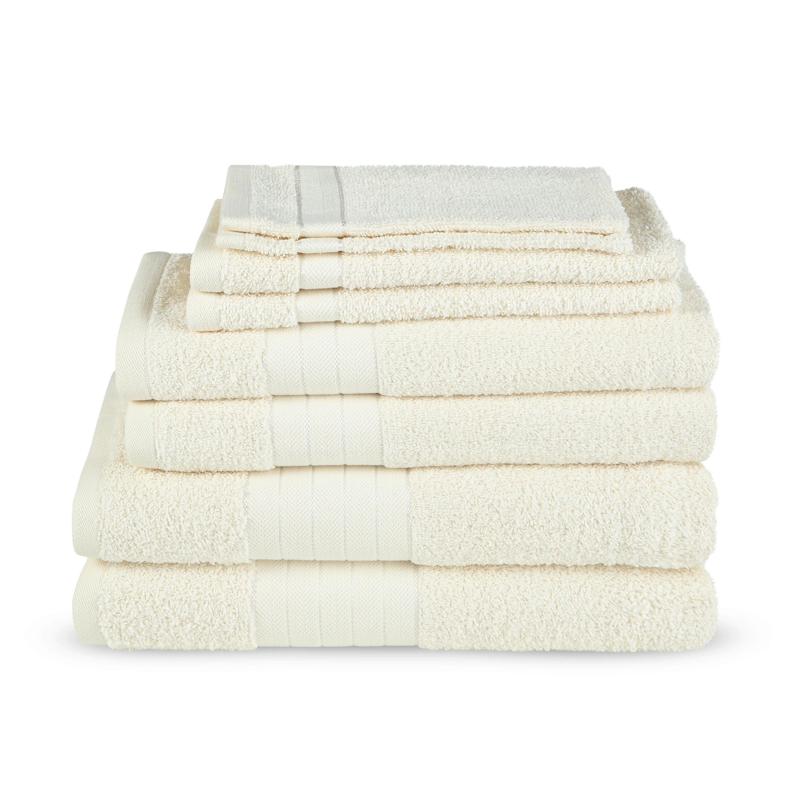 FROTTIERSET Ecru 8-teilig  - Ecru, Basics, Textil (70/140null)
