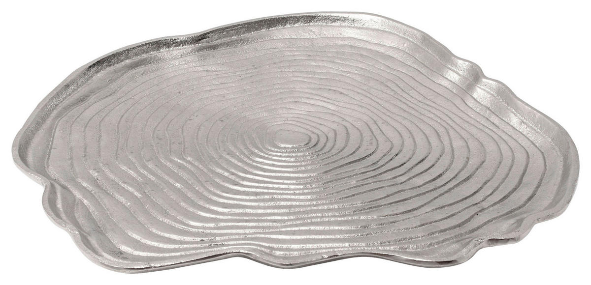 DEKOTABLETT   39,5/39,5/5 cm   - Silberfarben, Trend, Metall (39,5/39,5/5cm) - Kayoom