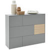 HIGHBOARD  in 139/109/41 cm  - Eichefarben/Schwarz, Design, Holzwerkstoff/Kunststoff (139/109/41cm) - Voleo