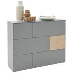 HIGHBOARD  in 139/109/41 cm  - Eichefarben/Schwarz, Design, Holzwerkstoff/Kunststoff (139/109/41cm) - Voleo