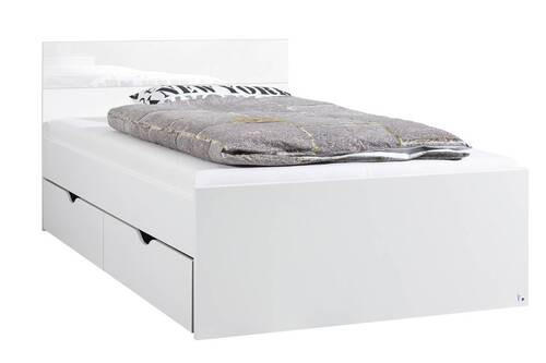 STAURAUMBETT 120/200 cm  in Weiß  - Weiß, Design, Glas/Holzwerkstoff (120/200cm) - Xora