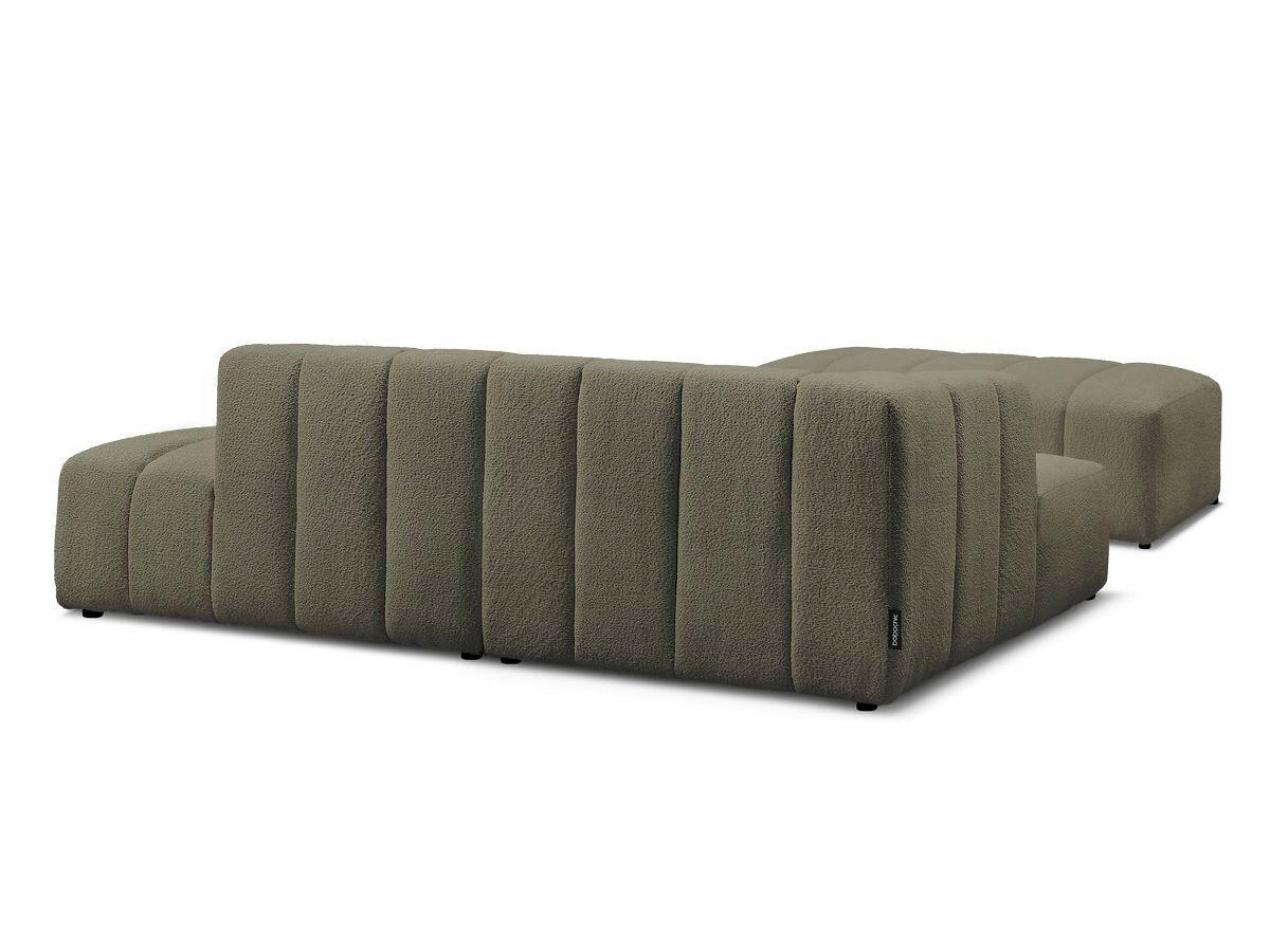 ECKSOFA  ANNECY Grün Bouclé  - Schwarz/Grün, MODERN, Kunststoff/Textil (170/262cm)